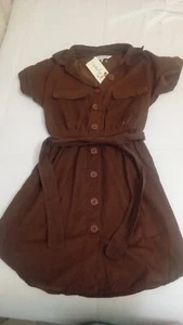 Brown Corduroy Woman's Dress Size Small Fall Holiday - Picture 1 of 3