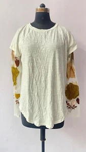 Free People Take Me Away Twofer T-shirt white Size M/M - Picture 1 of 4