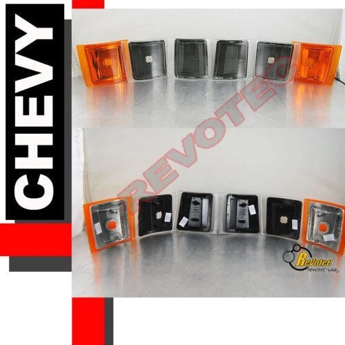 Juego de luces de señal de esquina de tamaño completo GMC C10 C/K 1500 2500 3500 1994-1999 negras Foto 1 de 1