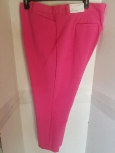 LIZ CLAIBORNE EMMA Mid Rise Slim Leg Bright Pink Ankle Pants - Size 22W - NWT - Picture 1 of 2