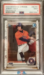 2020 Bowman Chrome Prospects #BCP61 Jeremy Pena Astros RC PSA 9 MINT - #65613561 - Bild 1 von 2