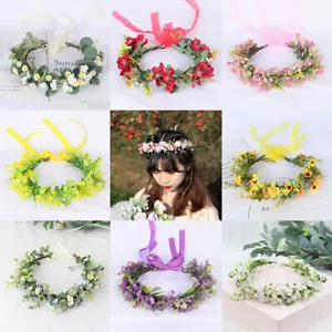 Mujer Boho Banda para el Cabello Floral Corona de Hadas Flor Boda Diadema Guirnalda+ - Imagen 1 de 47