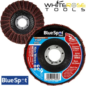 BlueSpot Flap Disc Medium Non Woven 115mm (4.5") Grinder Polishing Deburring - Picture 1 of 2