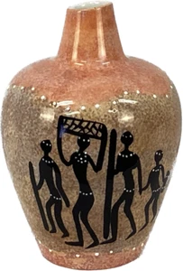 Jarrón de cerámica pintado a mano de tribus africanas - Imagen 1 de 6