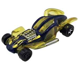 2008 Hot Wheels Plastic Clear Yellow & Blue Sports Race Car McDonalds Happy Meal - Picture 1 of 10
