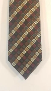 Croft & Barrow Krawatte schwarz rot metallic gestreift geometrisch Poly 59 x 3 handgefertigt - Bild 1 von 6
