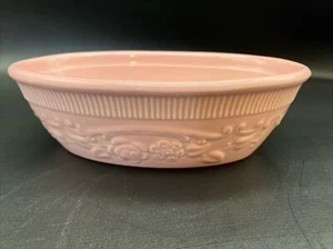TST pink vintage BOWL small oval baker roses Taylor Smith & Taylor Oven Ware 6" - Picture 1 of 6