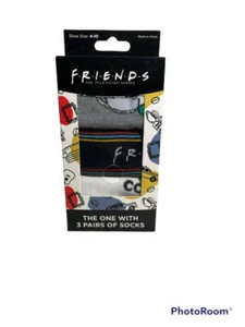 Friends TV Show Calcetines al Tobillo 3 Pares Damas Calcetines 4-10 Central Perk Café Nuevos - Imagen 1 de 3