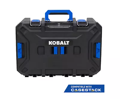 Caja de herramientas de plástico negro Kobalt CASESTACK 21,25 pulgadas de ancho x 7 pulgadas de alto x 14 pulgadas D - NUEVO Foto 1 de 4