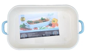 KRÜGER Vierkantpfanne SYLT Auflaufform Bratpfanne Grillpfanne Emaille 36×25×7cm - Bild 1 von 2