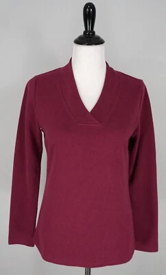 Blusa GUIDE SERIES gola V rosa elástica manga longa tamanho pequeno - Imagem 1 de 4