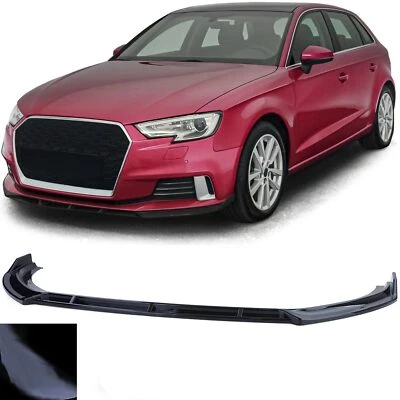 For Audi A3 8V Facelift 2016-2020 Spoiler Front Spoiler Black Gloss - image 1 of 4