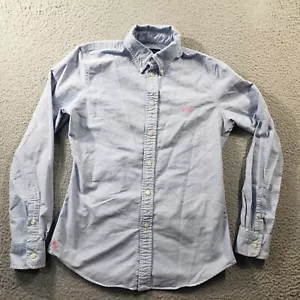 Camisa Ralph Lauren Adulto Mediana Azul Abotonada Rosa Poni Manga Larga Ajuste Personalizado - Imagen 1 de 12
