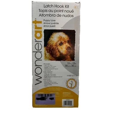 Wonderart Puppy Love Latch Hook Tool & Kit 12" x 12" NEW - Image 1 of 4