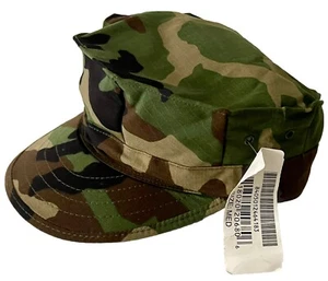 US ARMY WOODLAND TYPE II CAMO 8 POINT WORKING UTILITY CAP HAT, MEDIUM, NEW NWT - Picture 1 of 12