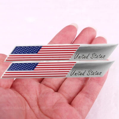 2Шт американский флаг США автомобиля багажник крыло эмблема значок этикетка стикер аксессуары - Изображение 1 из 4
