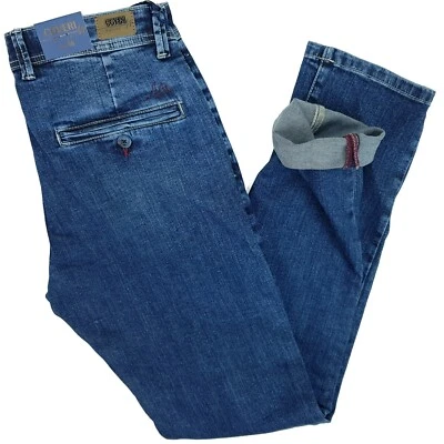 Jeans Uomo Slim Fit Elasticizzati COVERI Tasca America 46 48 50 52 54 56