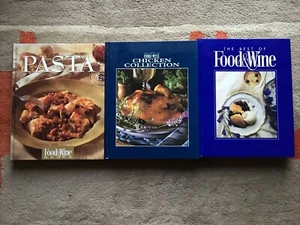 LOT of 3 FOOD & WINE Cookbooks: Best of 1993, '94 Pasta & '92 Chicken Collection - Picture 1 of 12
