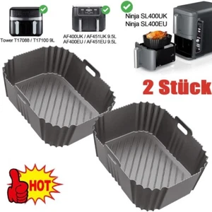 2 Stk. Airfryer Silikonform, Heißluftfritteuse Zubehör, Silikoneinsatz, Backkorb - Bild 1 von 14