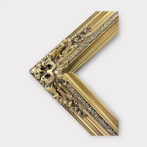 8 x 10 In stock-Traditional compo XL ornate corners wood frame,Gold Leaf. - Picture 1 of 10