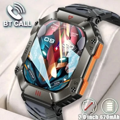 Android Fitness Watches Waterproof Military Healthy Monitor Voice Bluetooth Call - Image 1 of 4