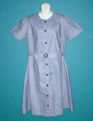 Vestido De Colección Años 40 50 Fruit Of The Loom Algodón DEADSTOCK AZUL Cuadros VOLUP Talla L/XL Foto 1 de 4