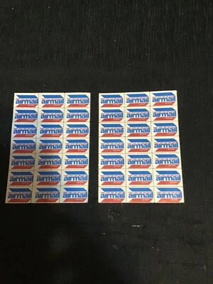 US. Airmail Label 19. MNH Two Blocks of 21. MNH. 1974 - Image 1 of 3