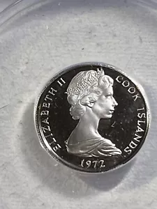1972 Cook Islands 5 Cents Proof Graded PR 69 DCAM by ANACS Hibiscus - Picture 1 of 4