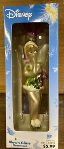 Disney Tinker Bell blown glass ornament w/ box 5" - Picture 1 of 2