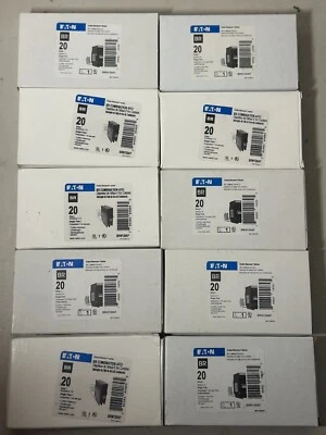 10 PCS Eaton BRN120AF BR Combination AFCI Circuit Breaker 20 AMP - Image 1 of 4