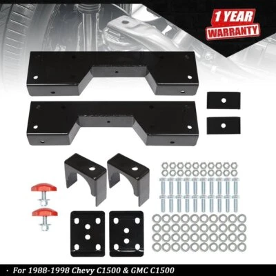 For 88-98 Chevy Silverado C1500 GMC Sierra C-Notch Rear Support & Drop Flip Kit Foto 1 de 4
