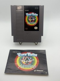 Tiny Toon Adventures Nintendo NES cartridge & Manual -Tested Working
