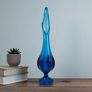 Vintage MCM Wikinger 19" Bluenique 6 Blütenblätter Sockel geschwungene Vase-LESEN - Bild 1 von 10