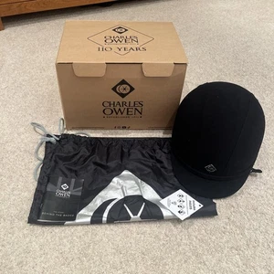 Schwarze Charles Owen Reitmütze Gr. 6 1/2 53 mit Tasche und Karton  - Bild 1 von 7