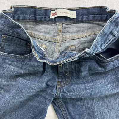 Pantalones de mezclilla Levis 527 para hombre 28x28 azul corte bota tiro medio clásicos 100 % algodón Foto 1 de 4