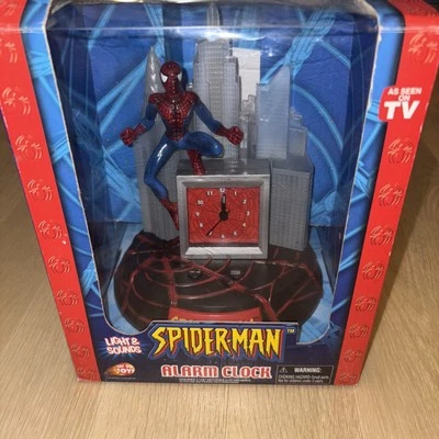 Reloj despertador con luz de voz Spider-Man Marvel 2003 caja desgaste* brilla en manos oscuras Foto 1 de 4
