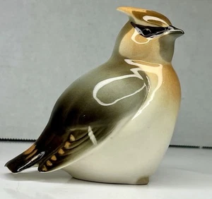 Rare Vintage Cardinal Bird Glazed Porcelain Figurine Lomonosov USSR Russian 4” - Picture 1 of 20