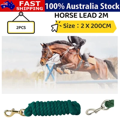 2Pcs 2M Soft Cotton Rope Horse Care Pony Dog Sheep Goat Lead Ttraining Ropes - image 1 of 4