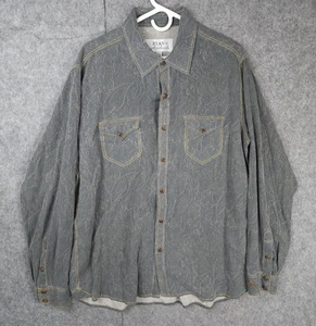 Ryan Michael Shirt Mens XL Gray Silk Cotton Western Rockabilly Rodeo Snap - Picture 1 of 8