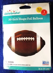 Football 36" Shape Foil Balloon Party Decoration Way to Celebrate WalMart NIP - Picture 1 of 1