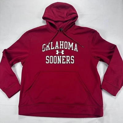 Under Armour Storm Oklahoma Sooners Sudadera con Capucha Roja Para Hombre Grande Calce Suelto NCAA Foto 1 de 4