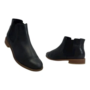 Clarks Damen 7 Leder Taylor Glanz Chelsea Boots Stiefeletten zum Überziehen 15190 - Bild 1 von 18