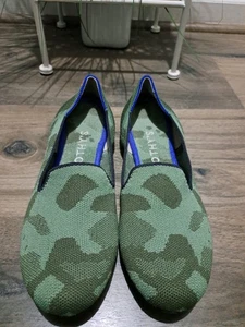 Scarpe basse Rothy's The Mocassino donna taglia 9 verde oliva mimetico punta tonda usate in ottime condizioni - Foto 1 di 7
