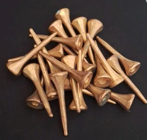 Vintage Gold-Tone Brass Golf Tees - Lot of 23 - Picture 1 of 3