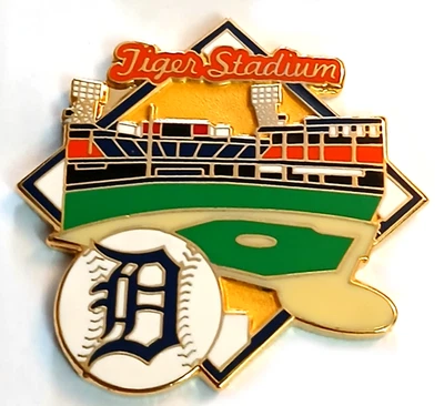 Tigers Pins VNT RETIRED RARE 1998 Detroit Tigers Stadium Pin MLB Baseball Pin - Image 1 of 3
