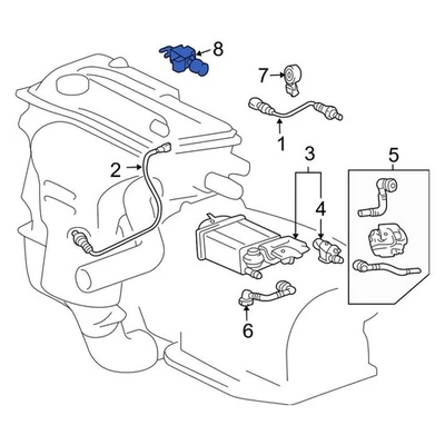 For Toyota Camry 2002-2004 Toyota 258600H020 Vapor Canister Purge Solenoid Foto 1 de 2