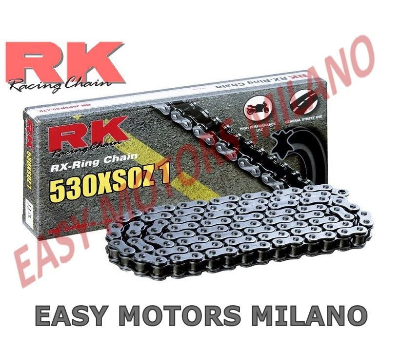 RK CATENA TRASMISSIONE 530XSOZ1 ARGENTO 118 MAGLIE SUZ. GSX-R HAYABUSA 1300 - Immagine 1 di 1