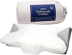 - Dream Deep Contour Memory Foam Pillow, Orthopedic Cervical Support for Neck, S - Picture 1 of 8