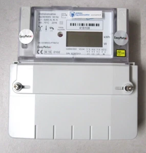 2025 geeicht EasyMeter Q3xx 5/60 Amp. reg. mit Leistungsanzeige in Watt - Bild 1 von 3