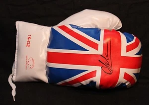 AMIR KHAN WELT WT CHAMP AUTOGRAPHED SIGNED UNION JACK BRITISH FLAG BOXING GLOVE - Picture 1 of 10
